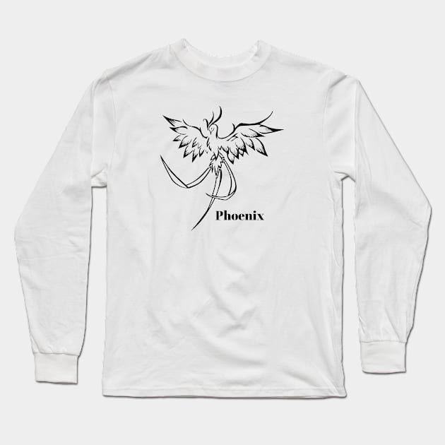 Phoenix Design Long Sleeve T-Shirt by Imagination